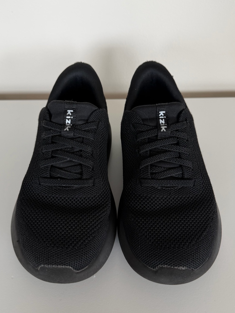 Kizik Kids Black Mesh Slip-On Sneakers